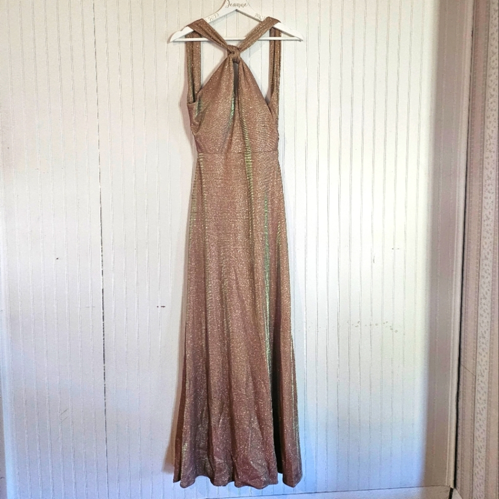 Backless evening gown